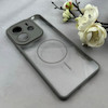 قاب گوشی Redmi Note 14 4G شیائومی پشت طلقی شفاف طرح مگ سیف دور سیلیکونی خاکستری کد 106318