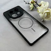 قاب گوشی Redmi Note 14 Pro 4G شیائومی پشت طلقی شفاف طرح مگ سیف دور سیلیکونی مشکی کد 106322