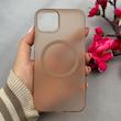 قاب گوشی iPhone 13 / iPhone 14 آیفون اسلیم Slim مگ سیف دار اورجینال ایر اسکین مات قهوه ای کد 106162