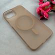 قاب گوشی iPhone 13 / iPhone 14 آیفون اسلیم Slim مگ سیف دار اورجینال ایر اسکین مات قهوه ای کد 106162