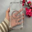 قاب گوشی iPhone 16 Pro Max آیفون لاکچری شفاف طلقی مگ سیف دار اورجینال دارای بند بلند قهوه ای کد 106401