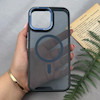 قاب گوشی iPhone 16 Pro Max آیفون ضدضربه اورجینال Camera Protection مگ سیف دار شفاف سرمه ای کد E21-106418