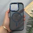قاب گوشی iPhone 16 Pro آیفون ضدضربه اورجینال Camera Protection مگ سیف دار شفاف سرمه ای کد 106422
