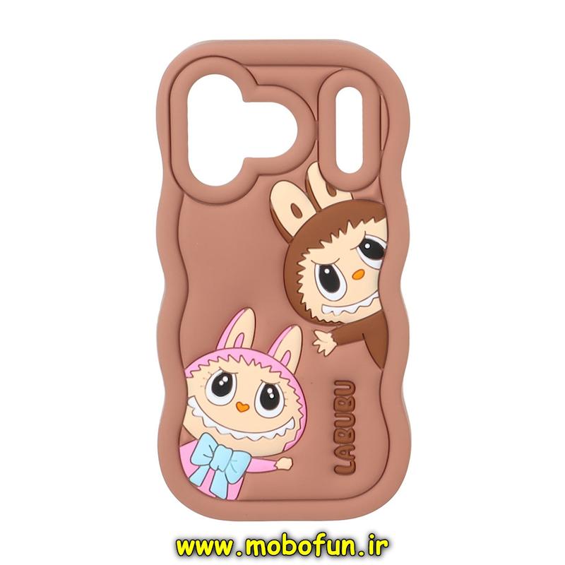 قاب گوشی iPhone 17 Pro آیفون سیلیکونی پاک کنی طرح لبوبو Labubu برجسته کد 94428