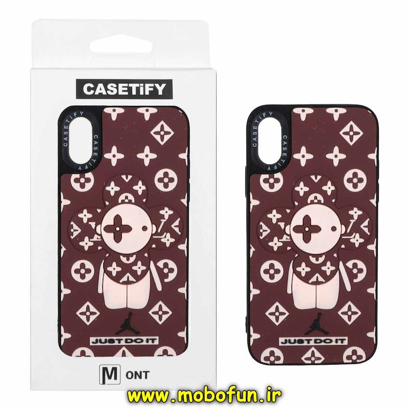 قاب گوشی iPhone X / iPhone XS آیفون سیلیکونی سخت سه بعدی برجسته Casetify لویی ویتون LV کد 94513