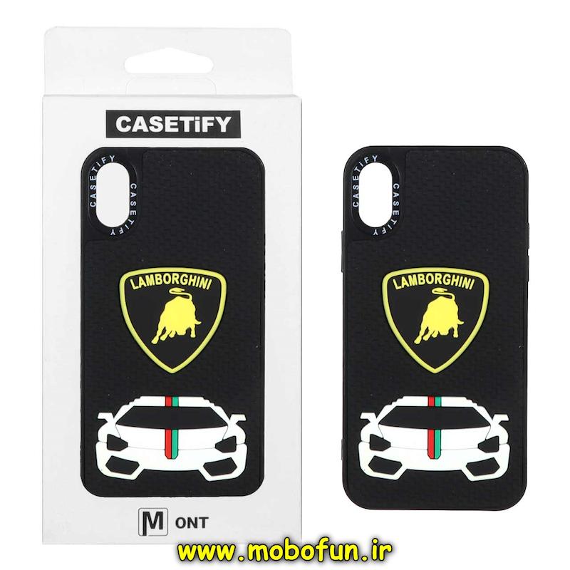قاب گوشی iPhone X / iPhone XS آیفون سیلیکونی سخت سه بعدی برجسته Casetify لامبورگینی کد 94515