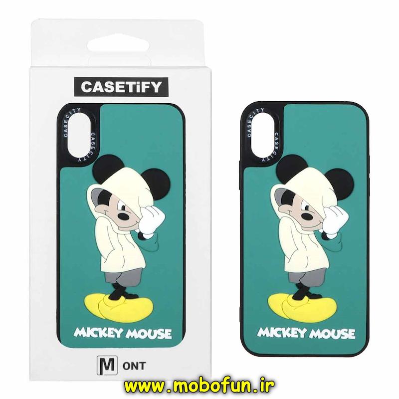قاب گوشی iPhone X / iPhone XS آیفون سیلیکونی سخت سه بعدی برجسته Casetify میکی موس کد 94518