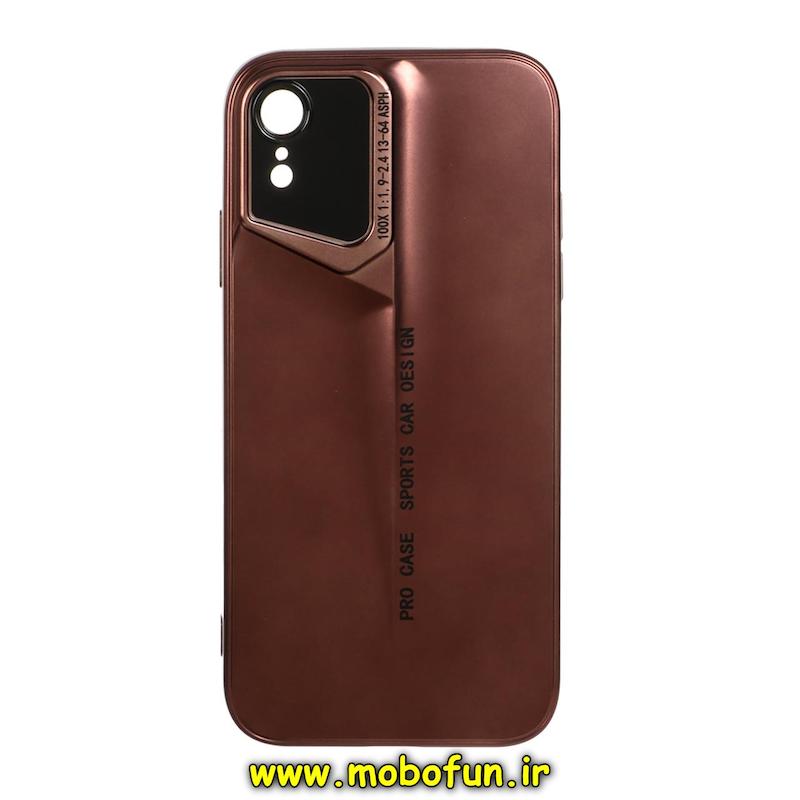 قاب گوشی iPhone XR آیفون سری Porsche Design پورش دیزاین Hard LUXURY محافظ لنز دار قهوه ای کد 94523