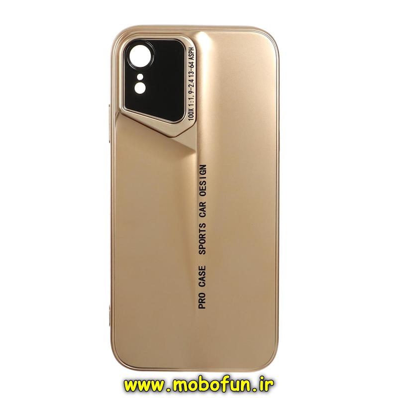 قاب گوشی iPhone XR آیفون سری Porsche Design پورش دیزاین Hard LUXURY محافظ لنز دار طلایی کد 94526