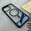 قاب گوشی iPhone 15 Pro Max آیفون استندشو مگ سیف دار اورجینال مات آبی کد 106434
