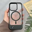 قاب گوشی iPhone 16 Pro آیفون استندشو مگ سیف دار اورجینال مات مشکی کد 106443