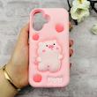 قاب گوشی iPhone 16 / iPhone 17 آیفون سیلیکونی پاک کنی طرح Piggy برجسته کد 106205