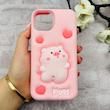 قاب گوشی iPhone 13 / iPhone 14 / iPhone 15 آیفون سیلیکونی پاک کنی طرح Piggy برجسته کد 106207