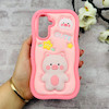 قاب گوشی Galaxy A16 - A26 سامسونگ سیلیکونی پاک کنی طرح تدی Cute برجسته کد 106212