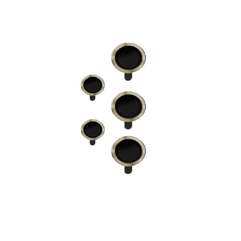 محافظ لنز Galaxy S24 Ultra سامسونگ مناسب برای دوربین گوشی مدل رینگی فلزی نیوچی شابلون دار طلایی کد 94578