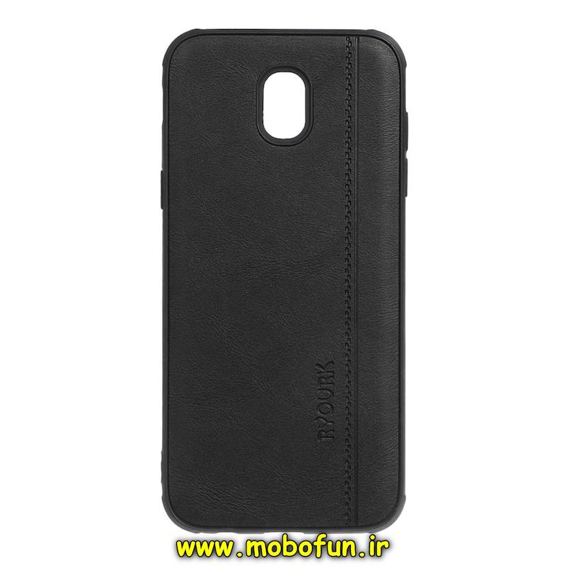 قاب گوشی Galaxy J5 Pro سامسونگ طرح ژله ای چرمی ساده Ryourk محافظ لنزدار مشکی کد 94589