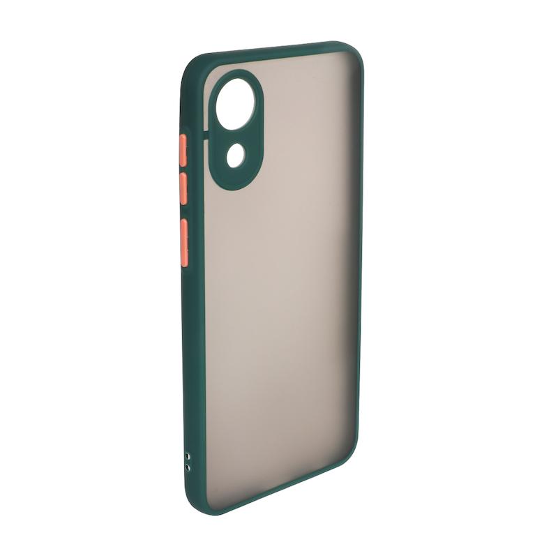 قاب گوشی Galaxy A03 Core سامسونگ پشت مات محافظ لنز دار دور سیلیکونی سبز تیره کد 106920