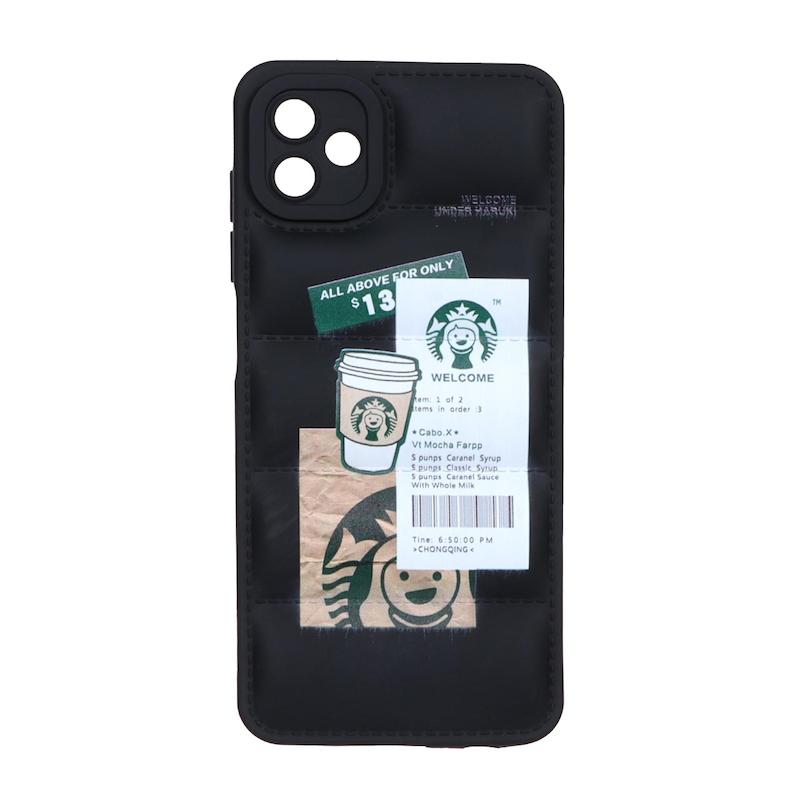 قاب گوشی Galaxy A04E سامسونگ سیلیکون ژله ای پافر PC فانتزی زیر بسته محافظ لنز دار اسپرت مشکی کد 106810