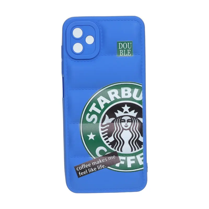 قاب گوشی Galaxy A04 / Galaxy M13 5G سامسونگ سیلیکون ژله ای پافر PC فانتزی زیر بسته محافظ لنز دار اسپرت آبی کد 106817