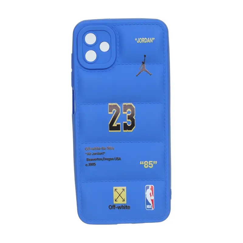 قاب گوشی Galaxy A04 / Galaxy M13 5G سامسونگ سیلیکون ژله ای پافر PC فانتزی زیر بسته محافظ لنز دار اسپرت آبی کد 106819