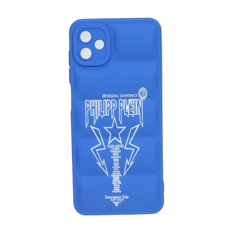 قاب گوشی Galaxy A04 / Galaxy M13 5G سامسونگ سیلیکون ژله ای پافر PC فانتزی زیر بسته محافظ لنز دار اسپرت آبی کد 106823