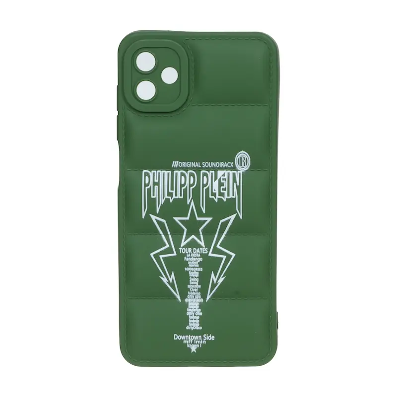 قاب گوشی Galaxy A04 / Galaxy M13 5G سامسونگ سیلیکون ژله ای پافر PC فانتزی زیر بسته محافظ لنز دار اسپرت سبز کد 106829