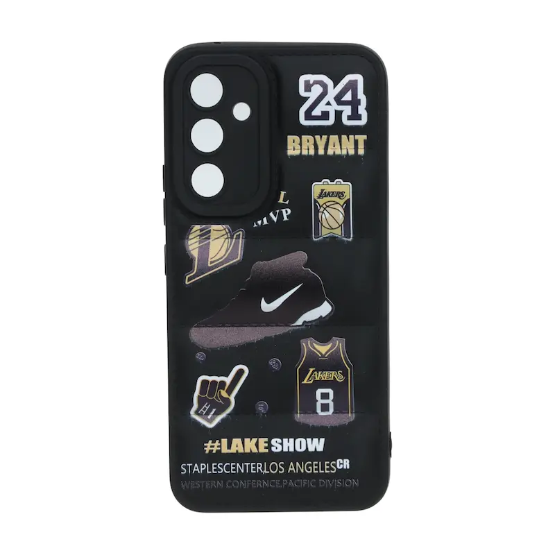 قاب گوشی Galaxy A54 سامسونگ سیلیکون ژله ای پافر PC فانتزی زیر بسته محافظ لنز دار اسپرت مشکی کد 106840