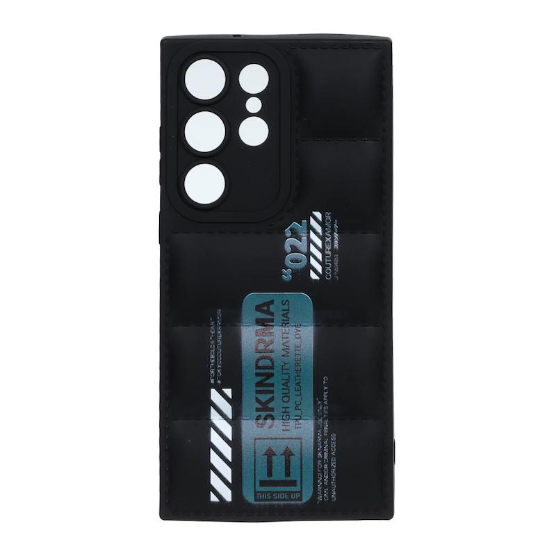 قاب گوشی Galaxy S23 Ultra سامسونگ سیلیکون ژله ای پافر PC فانتزی زیر بسته محافظ لنز دار اسپرت مشکی کد 106856