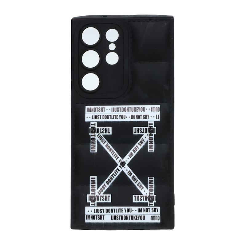 قاب گوشی Galaxy S23 Ultra سامسونگ سیلیکون ژله ای پافر PC فانتزی زیر بسته محافظ لنز دار اسپرت مشکی کد 106860