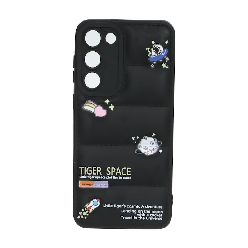 قاب گوشی Galaxy S23 Plus سامسونگ سیلیکون ژله ای پافر PC فانتزی زیر بسته محافظ لنز دار اسپرت مشکی کد 106869