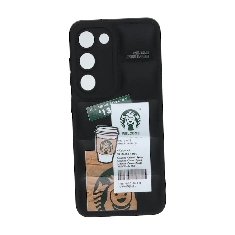 قاب گوشی Galaxy S23 سامسونگ سیلیکون ژله ای پافر PC فانتزی زیر بسته محافظ لنز دار اسپرت مشکی کد 106891