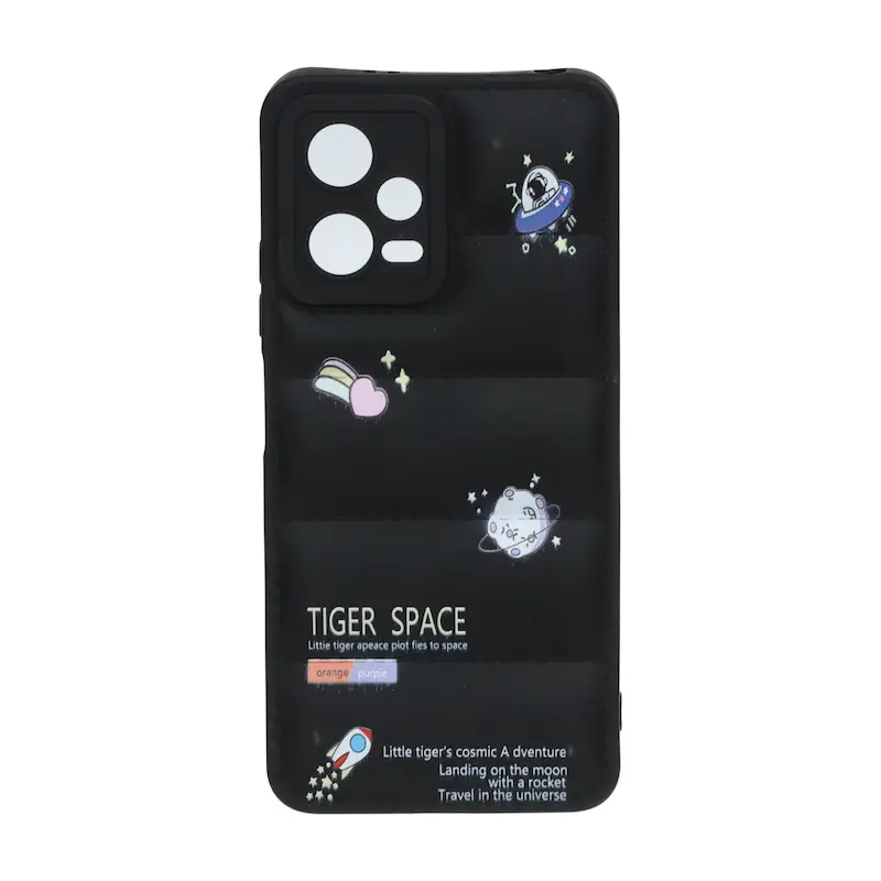 قاب گوشی Redmi Note 12 5G / Poco X5 شیائومی سیلیکون ژله ای پافر PC فانتزی زیر بسته محافظ لنز دار اسپرت مشکی کد 106894