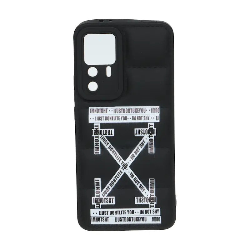 قاب گوشی Xiaomi 12T / Xiaomi 12T Pro / Redmi K50 Ultra شیائومی سیلیکون ژله ای پافر PC فانتزی زیر بسته محافظ لنز دار اسپرت مشکی کد 106910