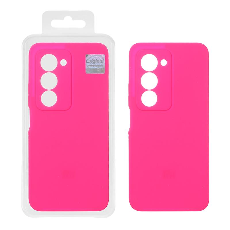 قاب گوشی Redmi 15 4G شیائومی سیلیکونی اورجینال پاک کنی درجه یک زیربسته سرخابی کد 106950