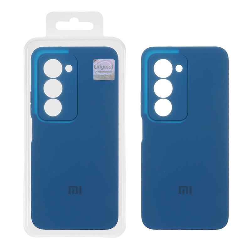 قاب گوشی Redmi 15 4G شیائومی سیلیکونی اورجینال پاک کنی درجه یک زیربسته آبی کاربنی کد 106952