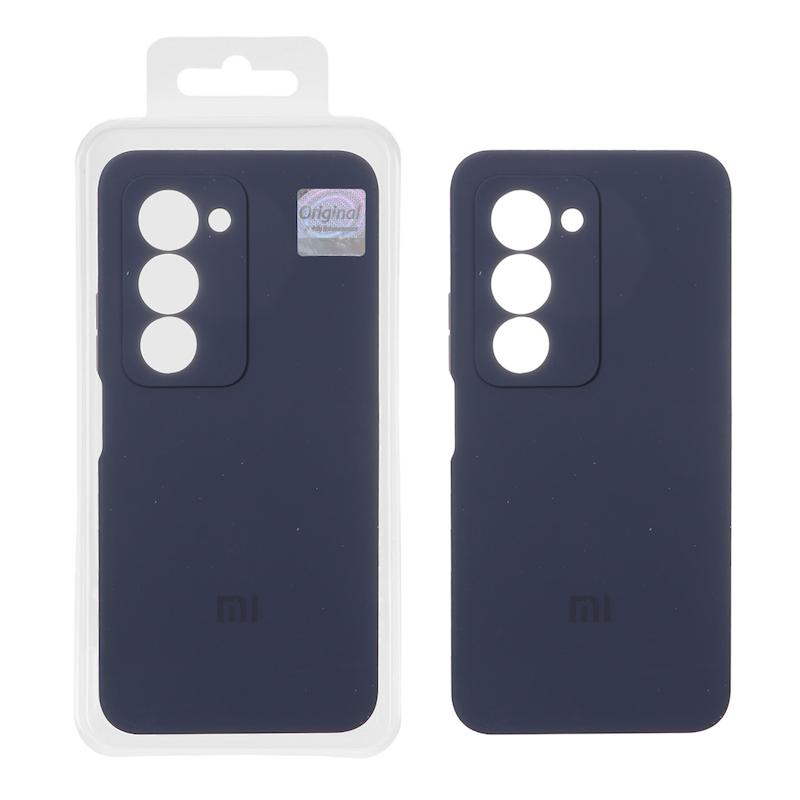 قاب گوشی Redmi 15 4G شیائومی سیلیکونی اورجینال پاک کنی درجه یک زیربسته سرمه ای تیره کد 106955