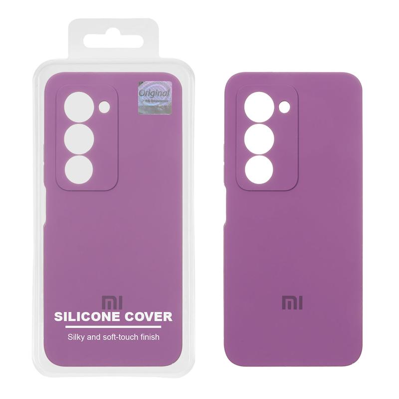 قاب گوشی Redmi 15 4G شیائومی سیلیکونی اورجینال پاک کنی درجه یک زیربسته بنفش کد 106958