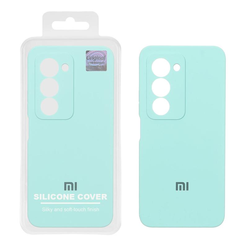 قاب گوشی Redmi 15 4G شیائومی سیلیکونی اورجینال پاک کنی درجه یک زیربسته سبزآبی کد 106959