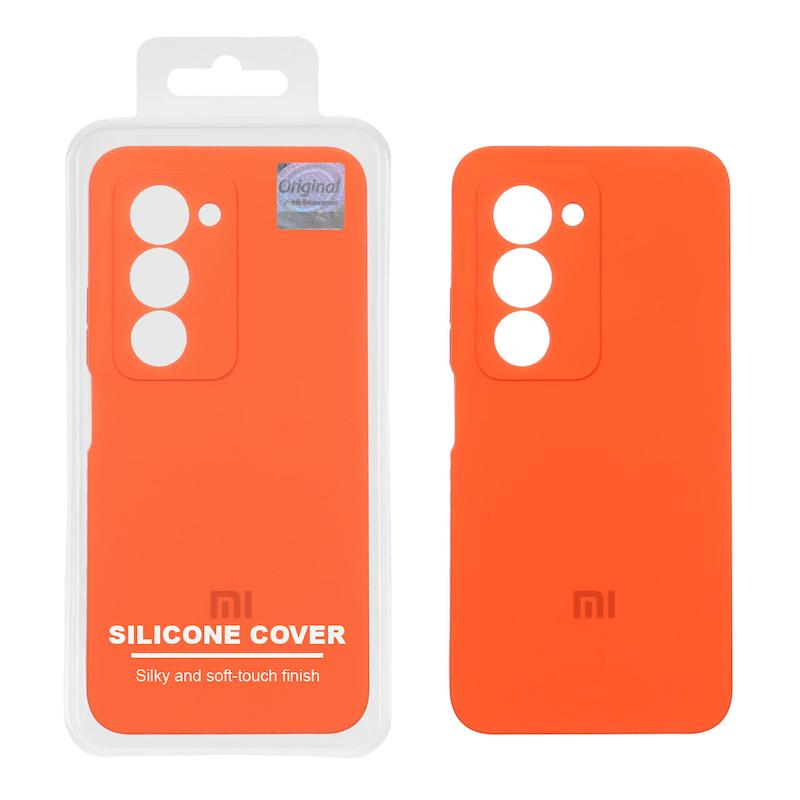 قاب گوشی Redmi 15 4G شیائومی سیلیکونی اورجینال پاک کنی درجه یک زیربسته نارنجی کد 106961