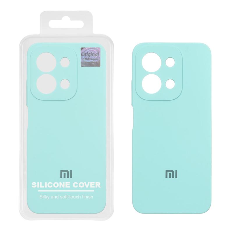 قاب گوشی Redmi 15C / Poco C85 شیائومی سیلیکونی اورجینال پاک کنی درجه یک زیربسته سبزآبی کد 106972