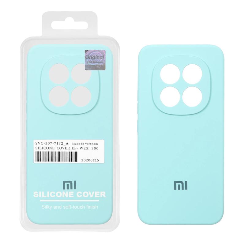 قاب گوشی Redmi Note 15 Pro Plus شیائومی سیلیکونی اورجینال پاک کنی درجه یک زیربسته سبزآبی کد 106975