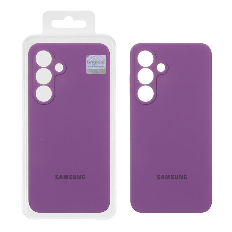 قاب گوشی Galaxy S25 FE سامسونگ سیلیکونی اورجینال پاک کنی درجه یک زیربسته بنفش کد 106984