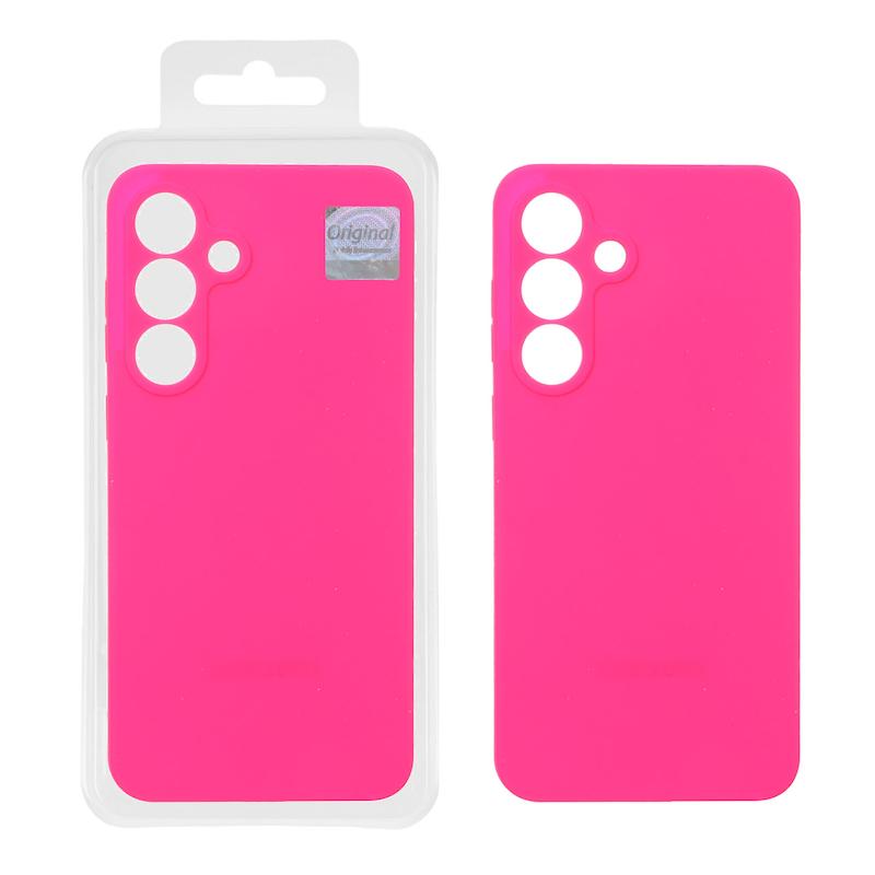 قاب گوشی Galaxy S25 FE سامسونگ سیلیکونی اورجینال پاک کنی درجه یک زیربسته سرخابی کد 106986