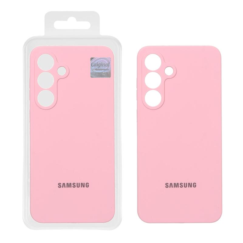 قاب گوشی Galaxy S25 FE سامسونگ سیلیکونی اورجینال پاک کنی درجه یک زیربسته صورتی کد 106987