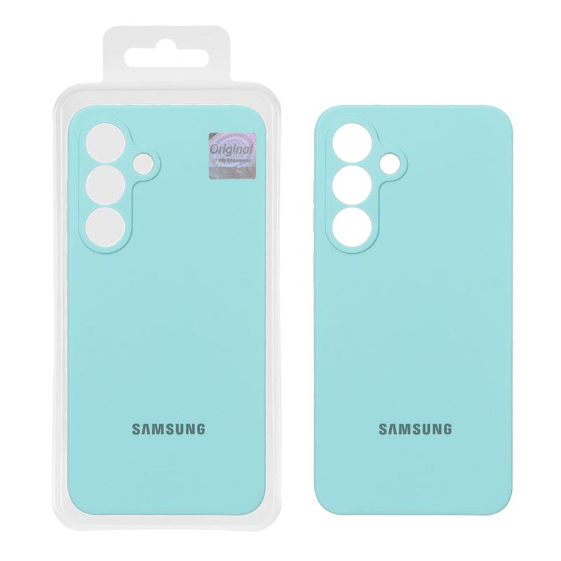 قاب گوشی Galaxy S25 FE سامسونگ سیلیکونی اورجینال پاک کنی درجه یک زیربسته سبزآبی کد 106995