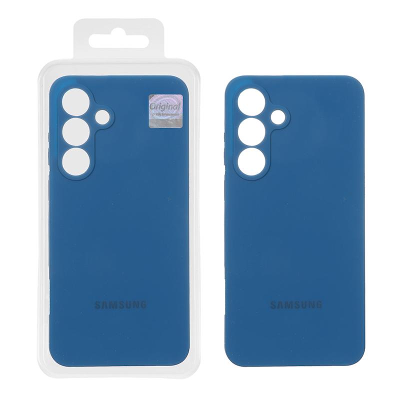 قاب گوشی Galaxy S25 FE سامسونگ سیلیکونی اورجینال پاک کنی درجه یک زیربسته سرمه ای کد 106997