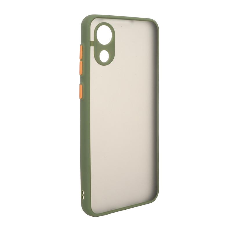 قاب گوشی Galaxy A03 Core سامسونگ پشت مات محافظ لنز دار دور سیلیکونی سبز روشن کد 106922