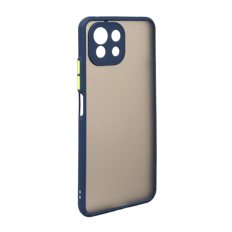 قاب گوشی Xiaomi Mi 11 Lite 4G / Mi 11 Lite 5G / Mi 11 Lite Ne شیائومی پشت مات محافظ لنز دار دور سیلیکونی سرمه ای کد 106929