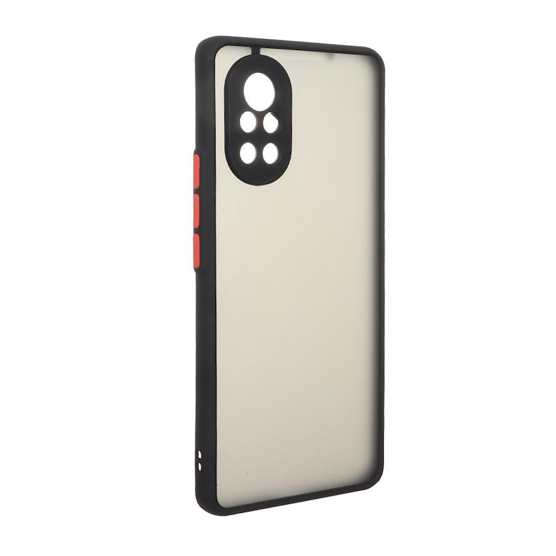 قاب گوشی Huawei Nova 8 هوآوی پشت مات محافظ لنز دار دور سیلیکونی مشکی کد 106931