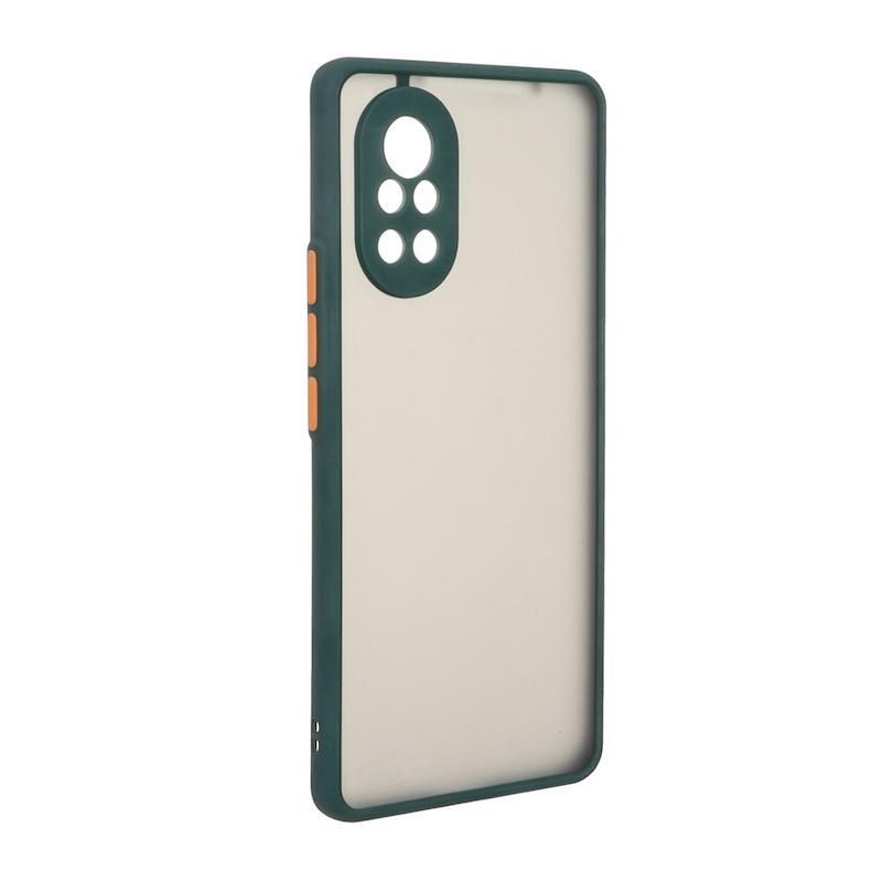 قاب گوشی Huawei Nova 8 هوآوی پشت مات محافظ لنز دار دور سیلیکونی سبز تیره کد 106932